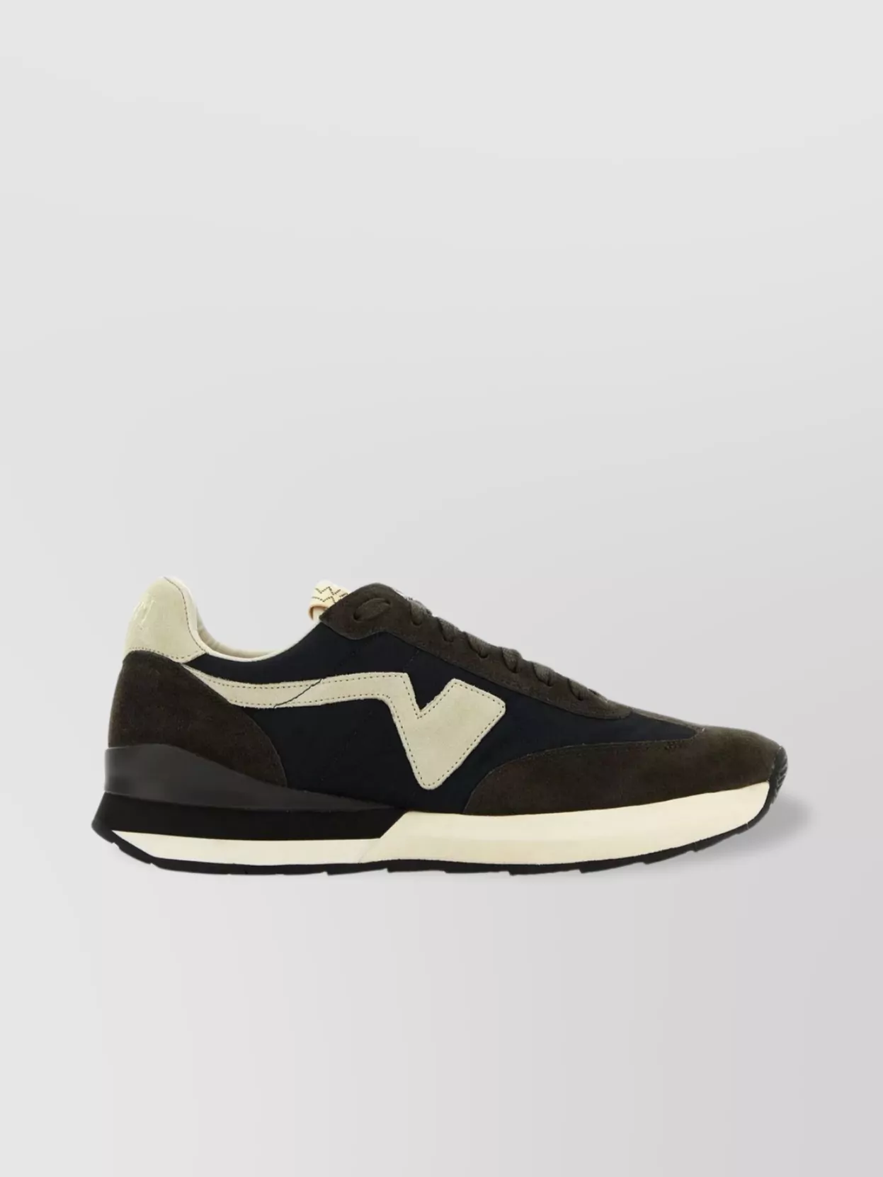 Shop Visvim Fabric And Suede Dunand Trainer Sneakers