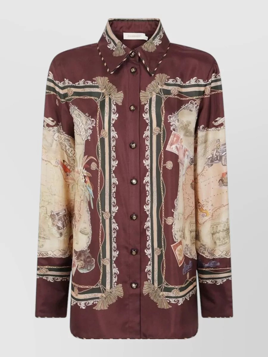 Zimmermann silk printed relaxed-fit shirt