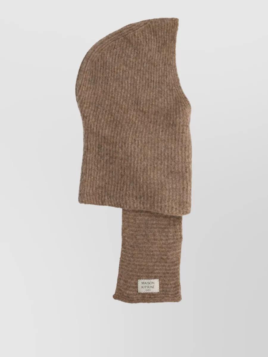 Maison Kitsuné wool-blend hooded scarf