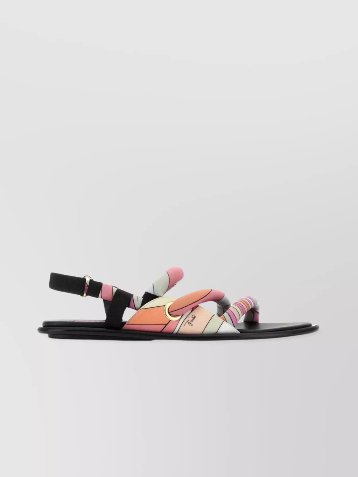 Shop Emilio Pucci Strappy Flat Sole Sneakers In Multicoloured