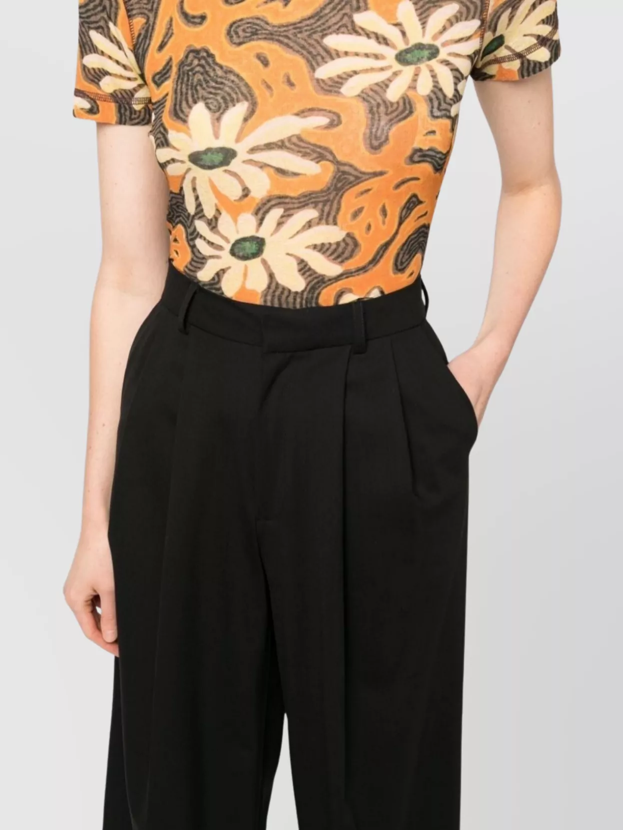 Az Factory Wide Leg Wool Trousers