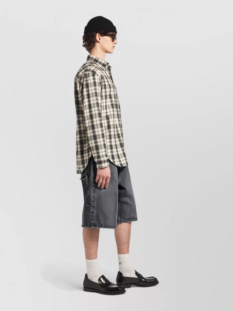 Balenciaga Checked Cotton Flannel Regular-Fit Shirt
