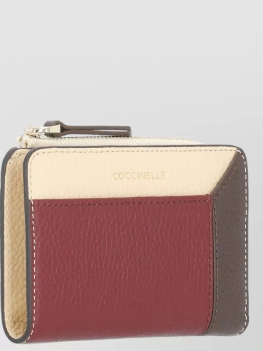 Coccinelle Leather Wallet Color Block Design