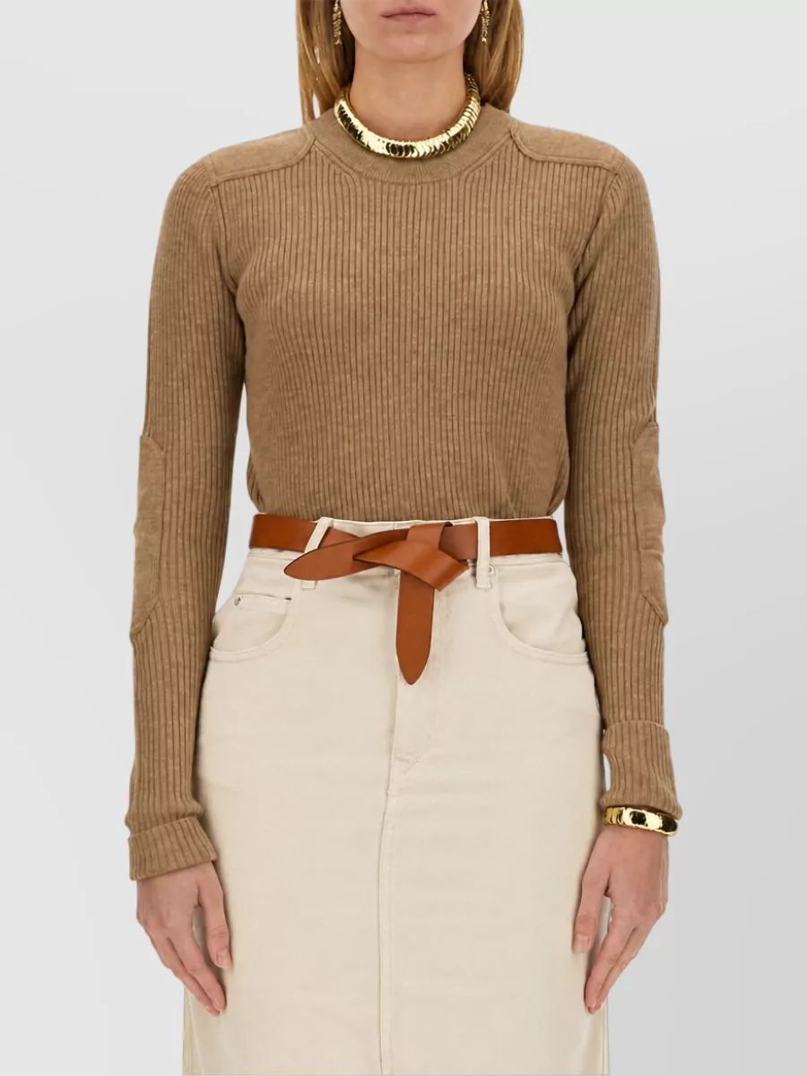 Isabel Marant Etoile Fine-Knit Merino Wool Jersey Top