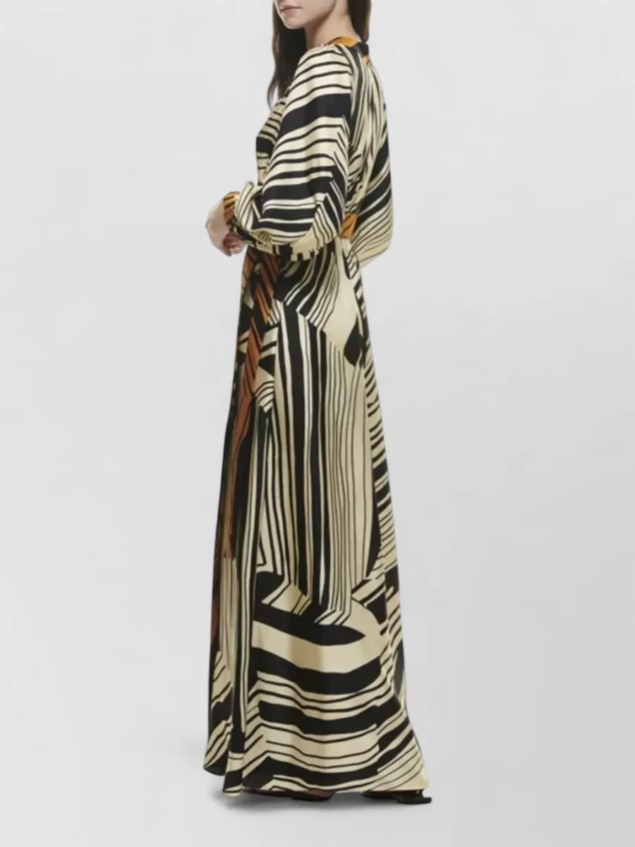 Raquel Diniz Silk Printed Maxi Dress