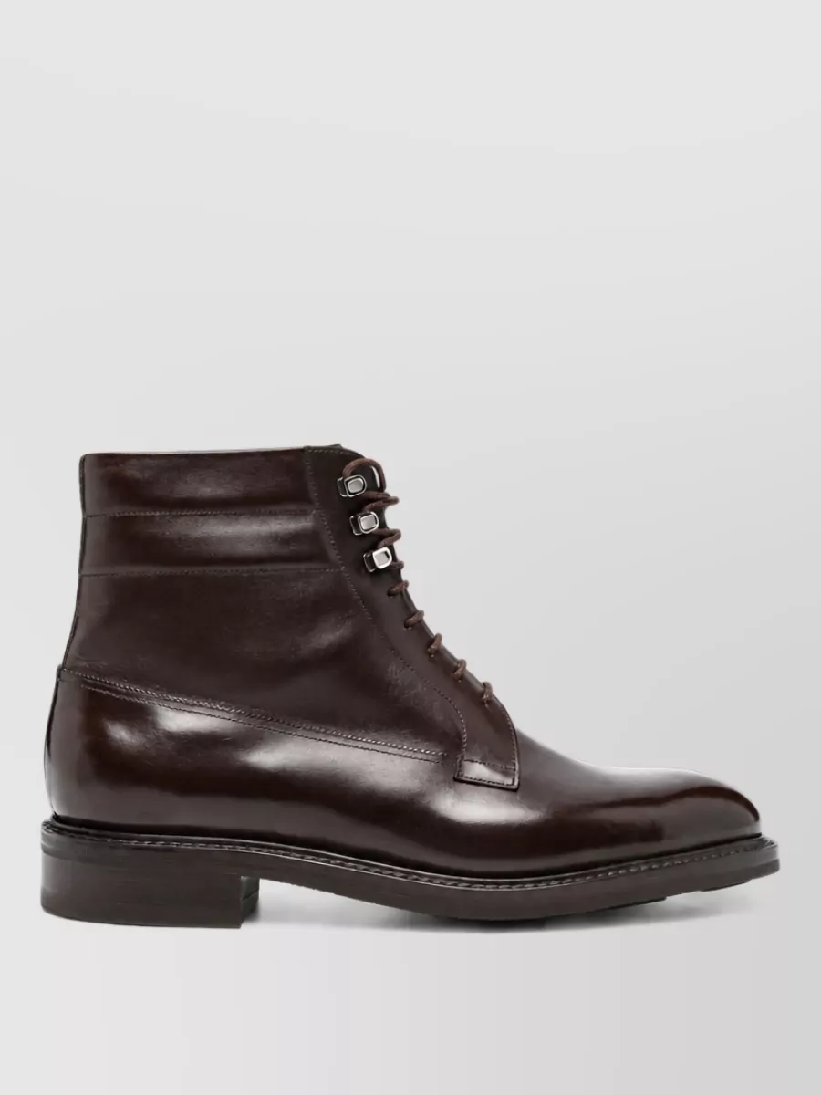 John Lobb Leather Lace-Up Derby Shoes