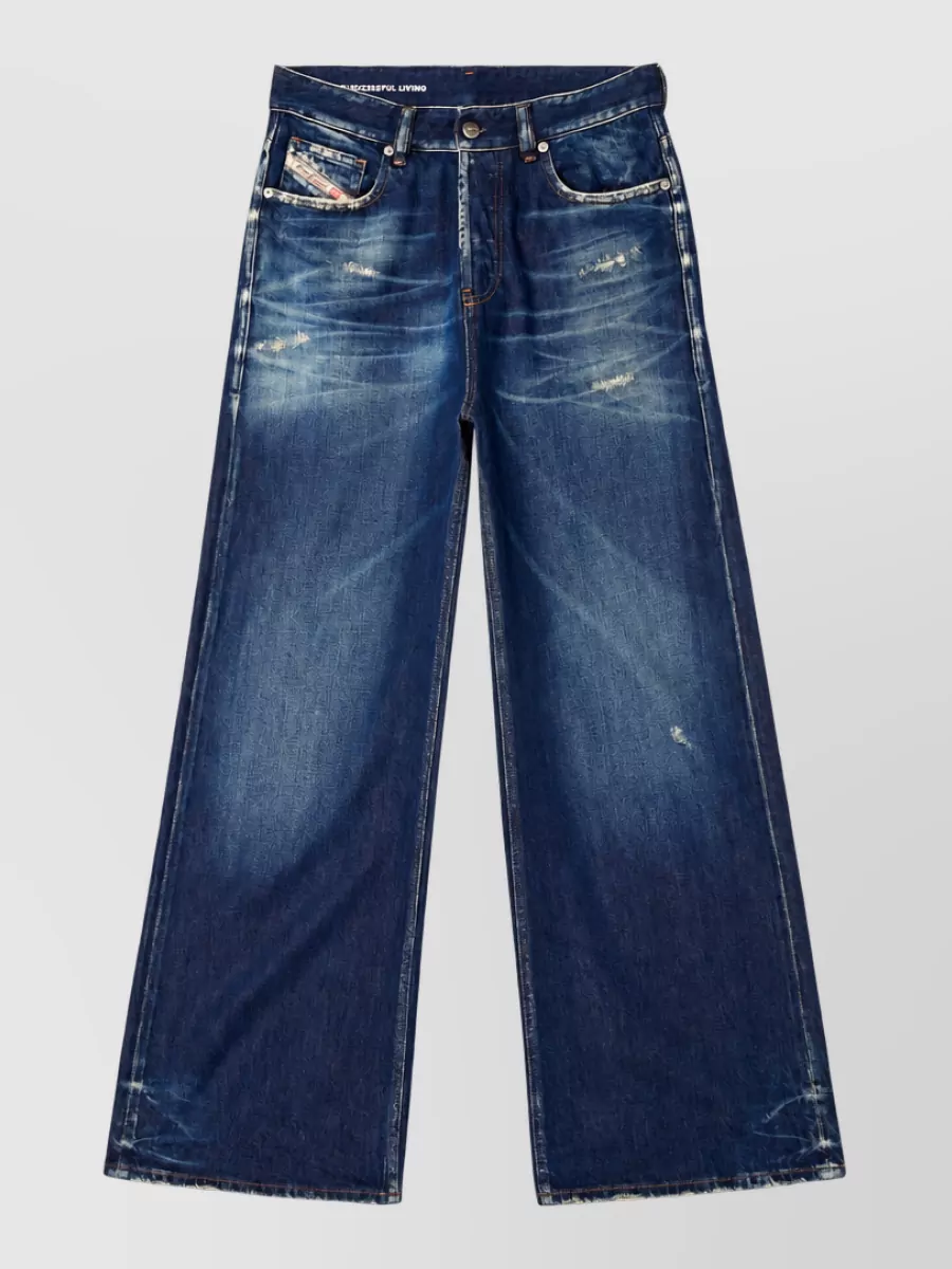 Diesel denim wide-leg trousers