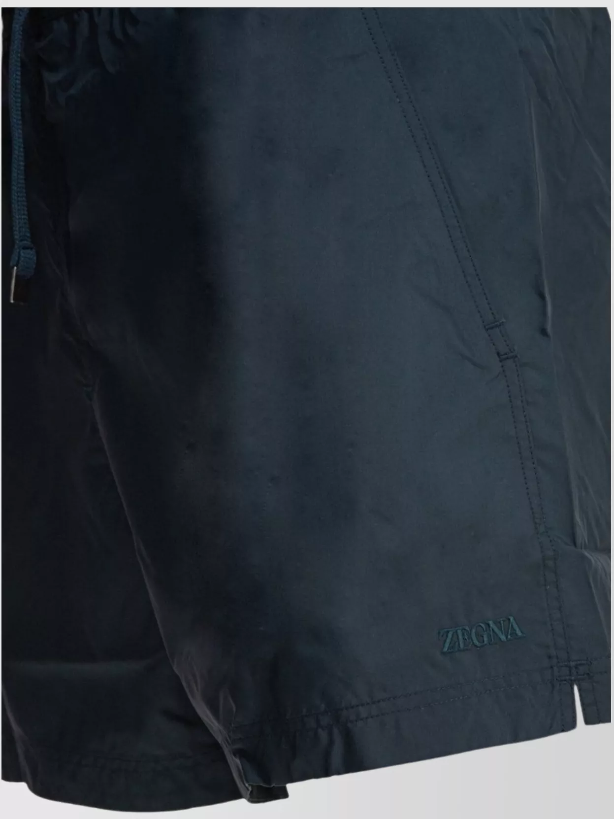 Zegna Swim Shorts With Back Pocket And Eyelet Detailing