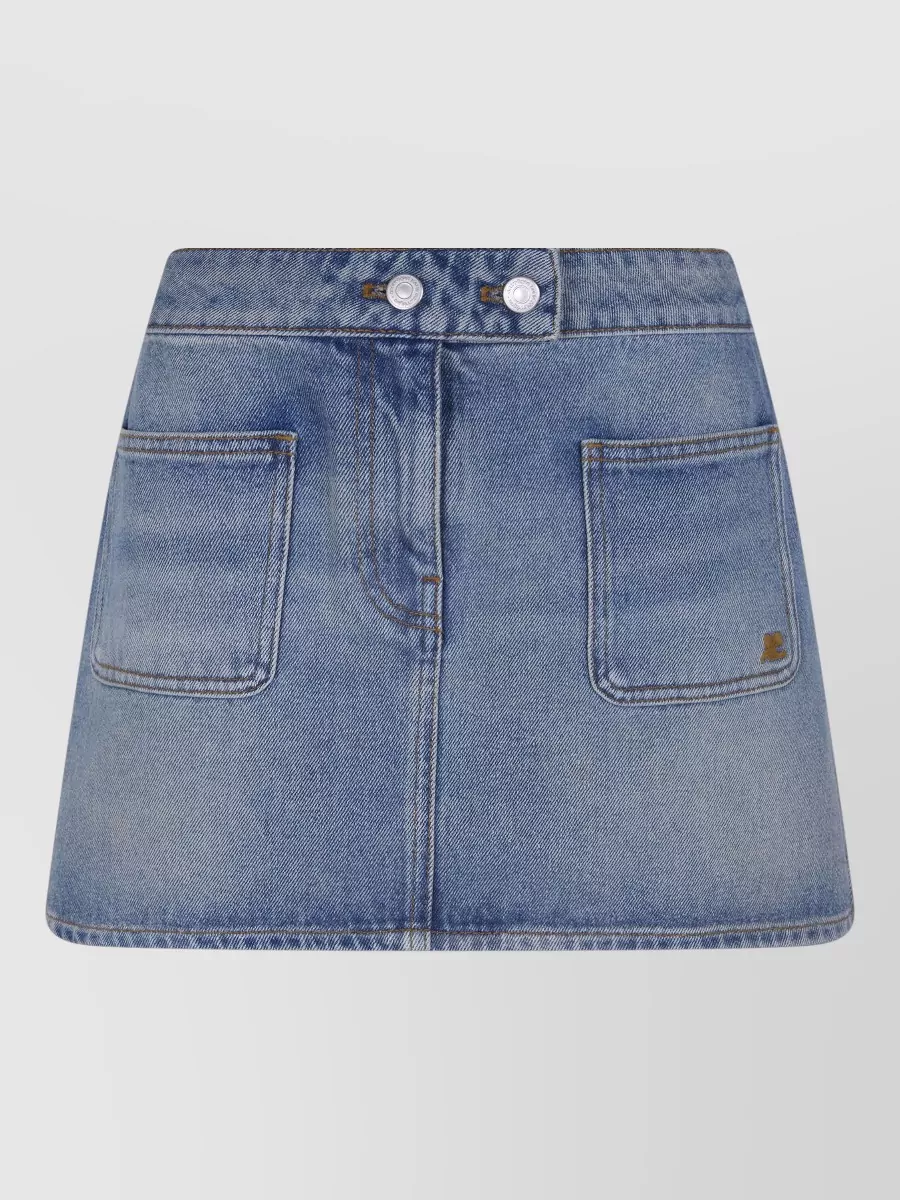 Courrèges denim mini skirt