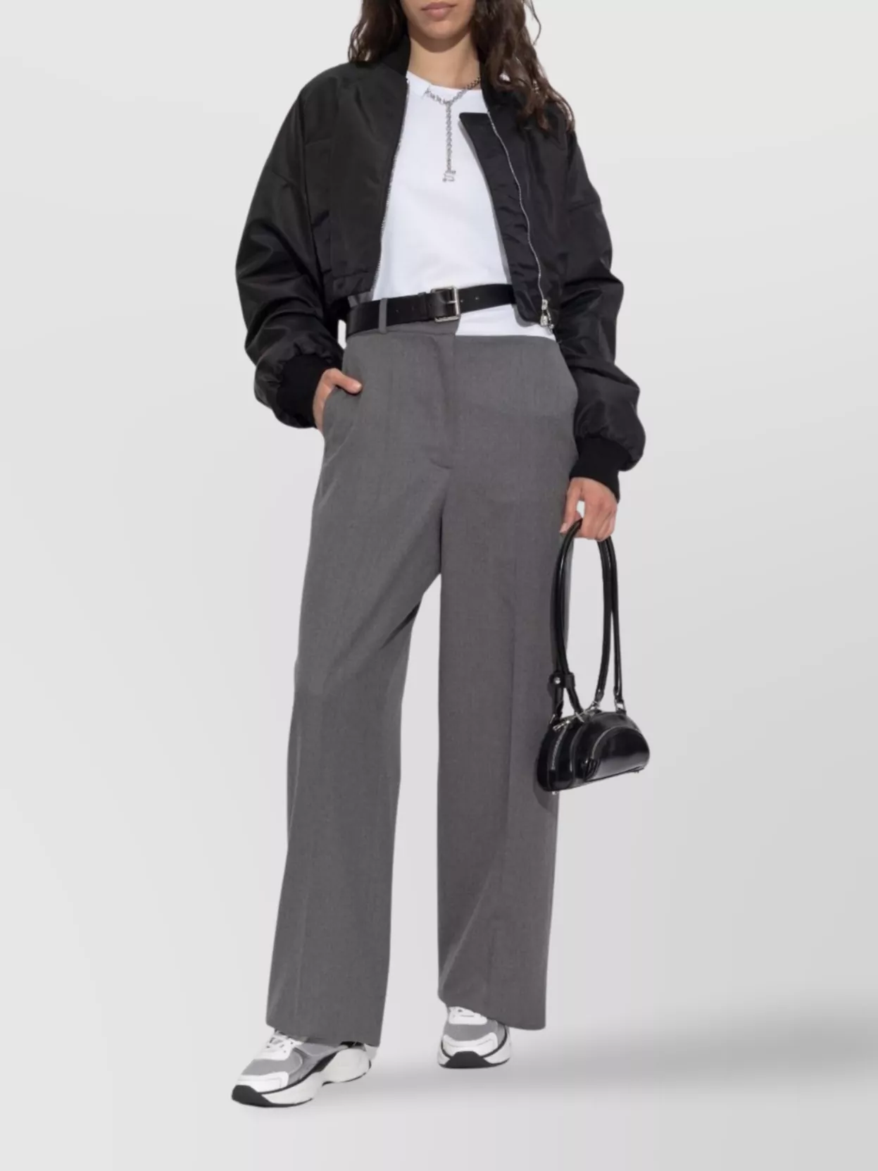 Sportmax Water-repellent Twill Bomber Jacket Jackets Black In Black