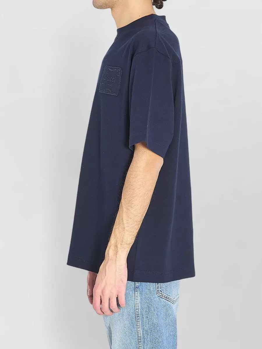 Gucci Firenze Logo Cotton Jersey Oversize T Shirt