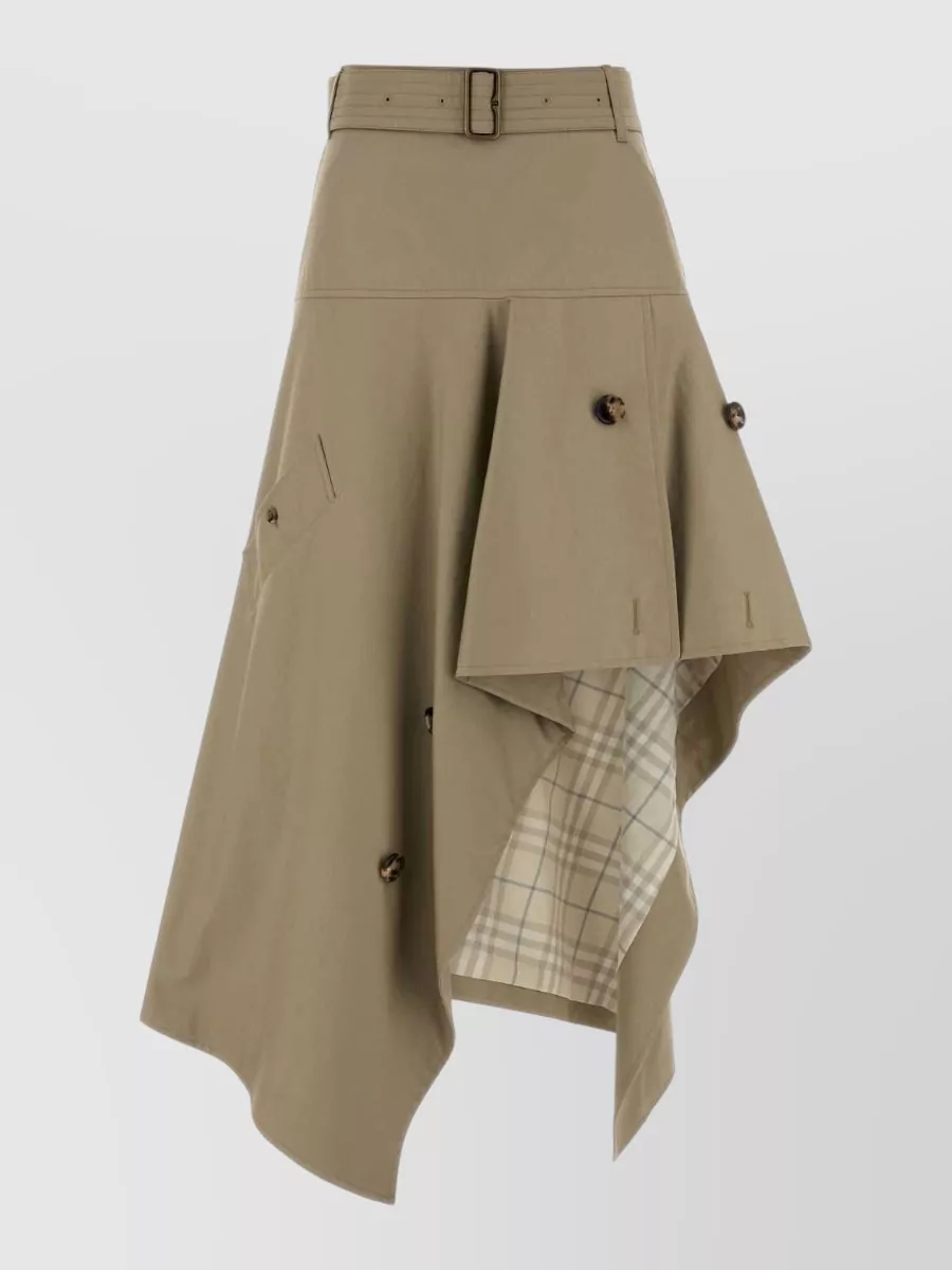 Burberry cotton asymmetric skirt