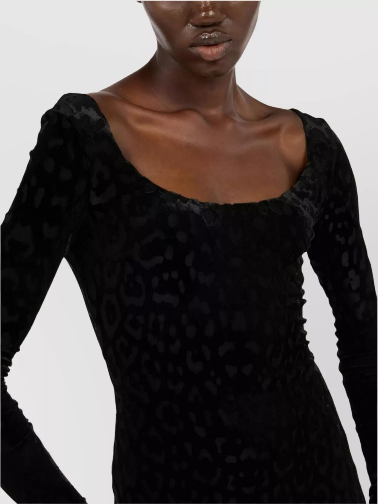 Roberto Cavalli Animal Print Fitted Dress With Long Sleeves