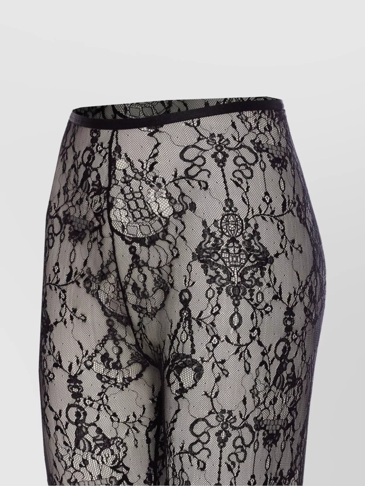 Givenchy Lace Detailing Sheer Fabric Trousers In Multi