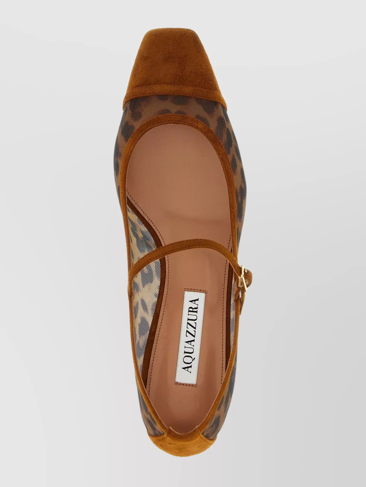 Aquazzura Animal Print Block Heel Square Toe Pumps