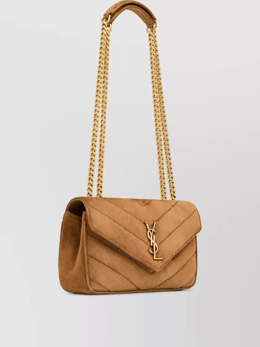 Saint Laurent Loulou Small Leather Clutch Bag