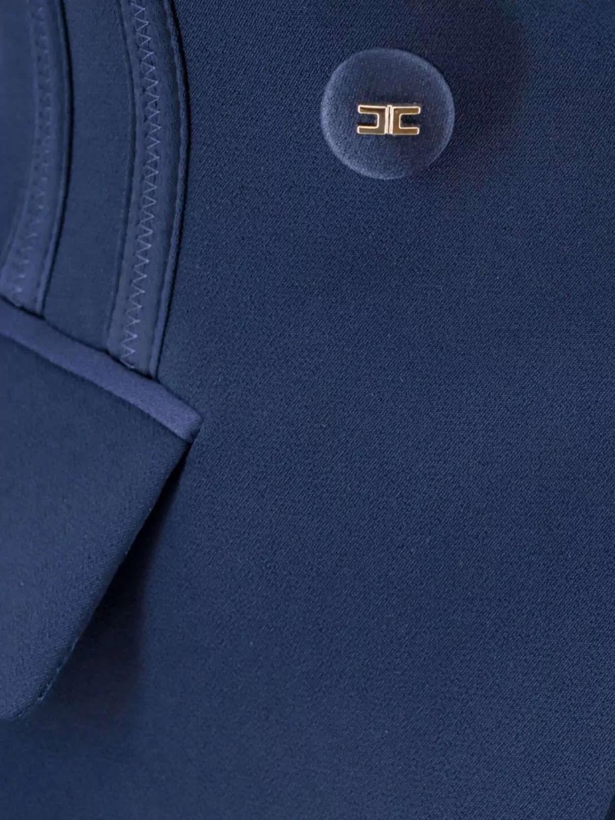 Elisabetta Franchi Tailored Blazer With Padded Shoulders And Covered Buttons
