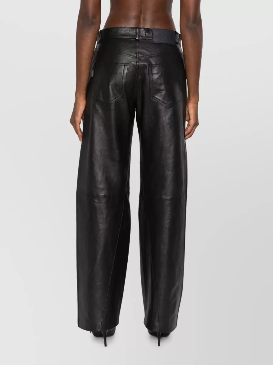 Haikure Leather Straight-Leg Trousers