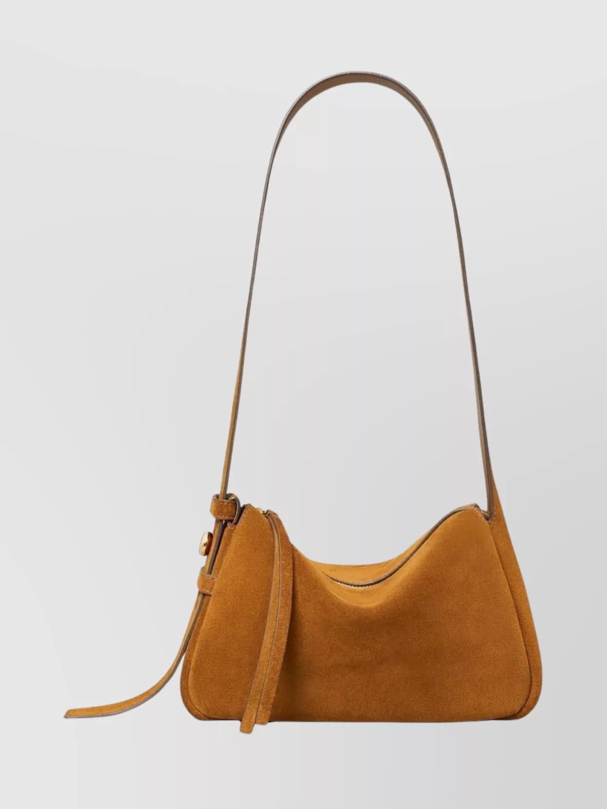 Tory Burch Suede Leather Shoulder Bag With Adjustable Strap In Brown