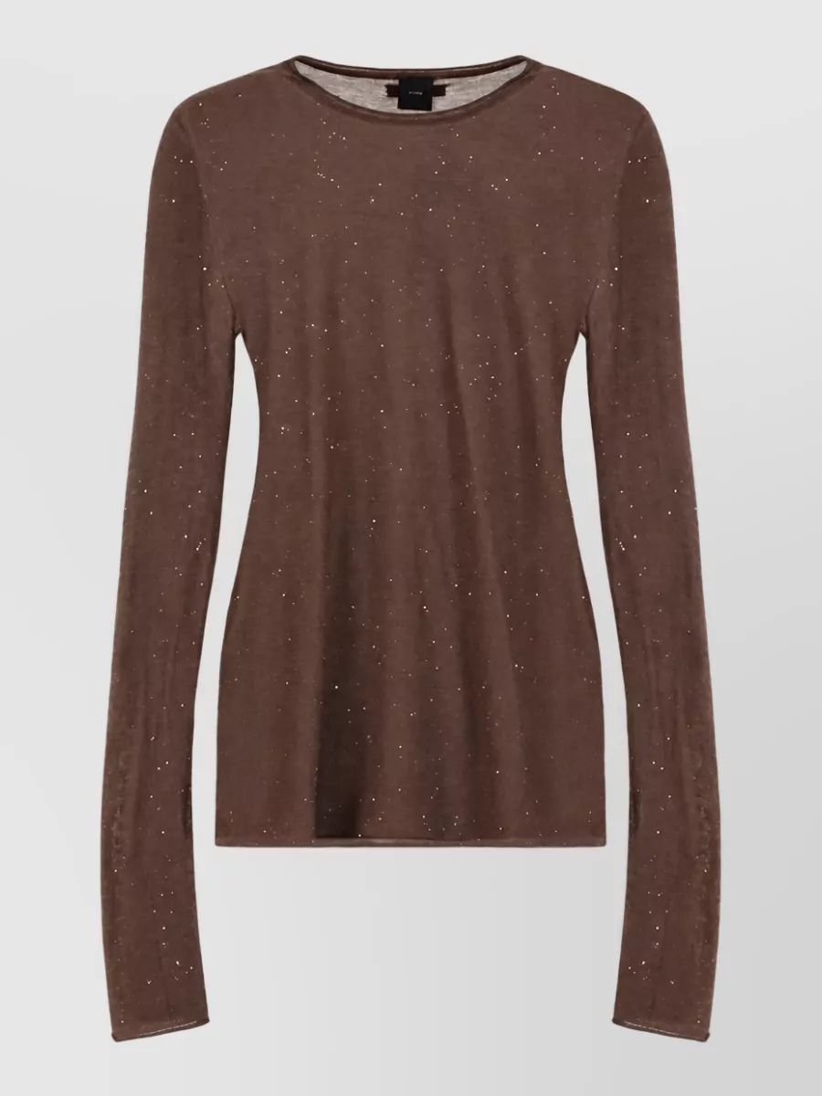 Pinko Wool sequin long-sleeve jumper