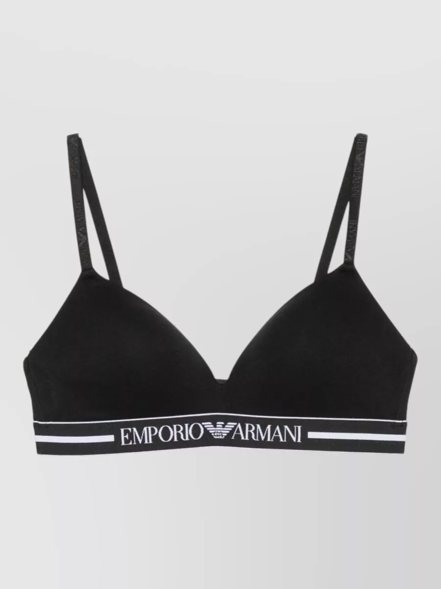 Emporio Armani cotton triangle bralette