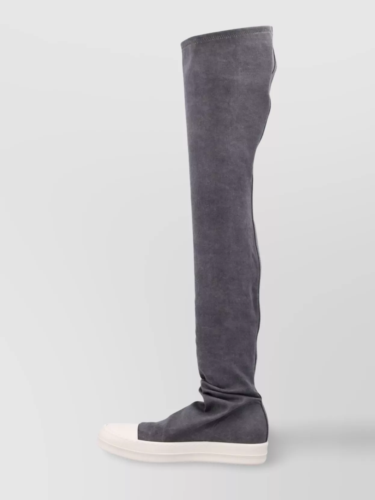 Rick Owens Drkshdw Over-the-knee Sock Sneakers With Contrast Toe Cap In Gray