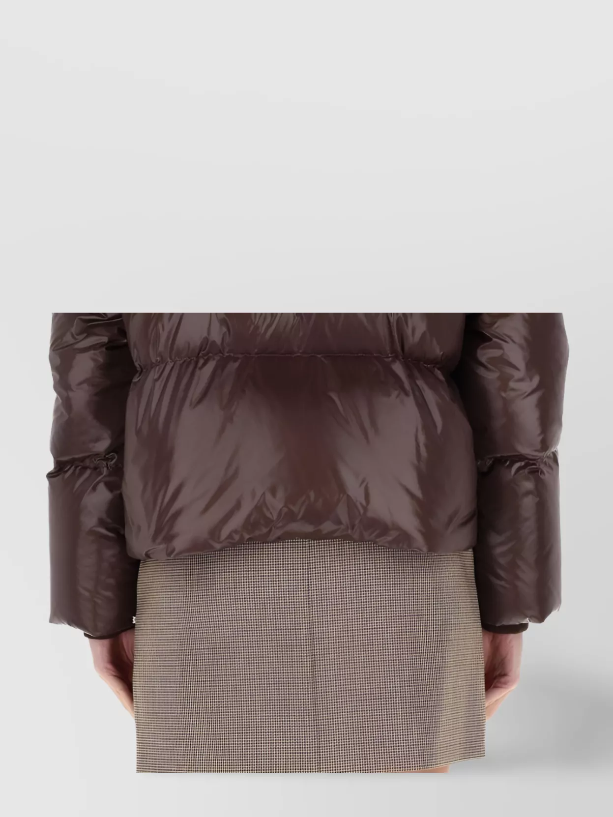 Fay Hooded Long Sleeve Quilted Coat Shiny Finish