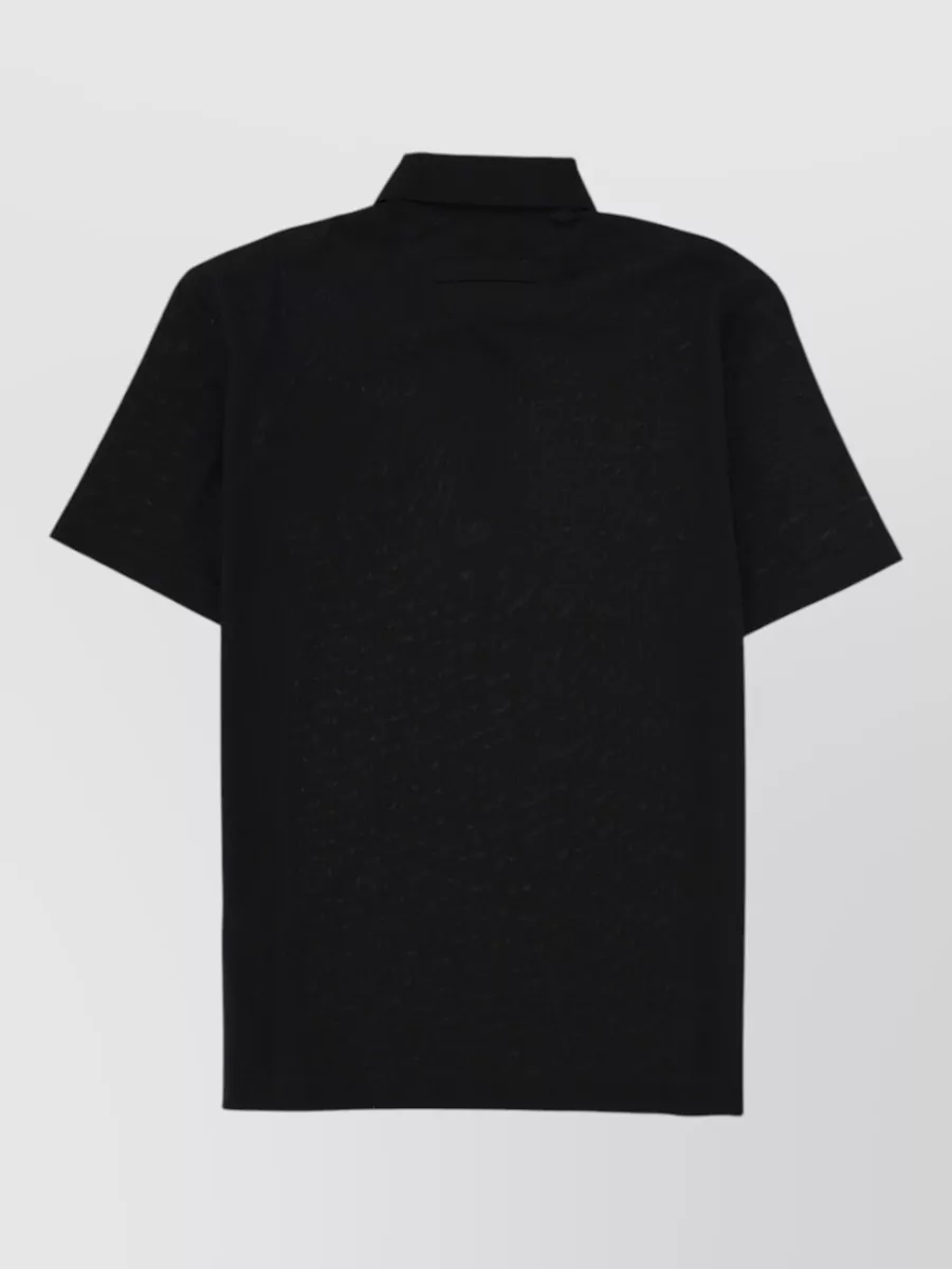 Zegna Short Sleeve Polo Collar Knit Shirt