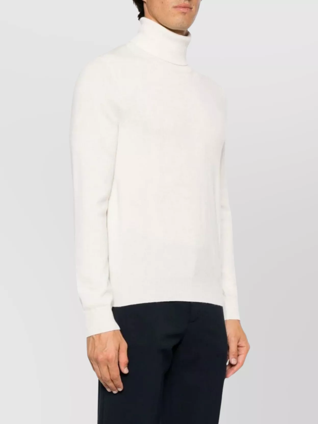 Malo Shaved Cyclist Turtleneck Knit Sweater