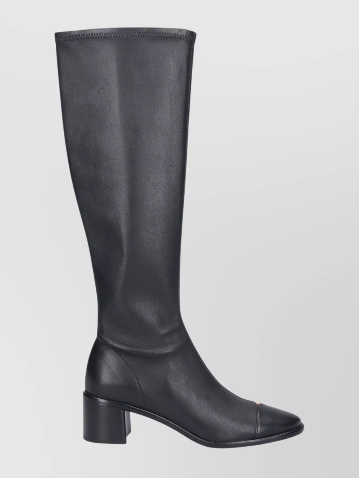 Tory Burch Stylish Round Toe Knee Length Block Heel Boots In Blue