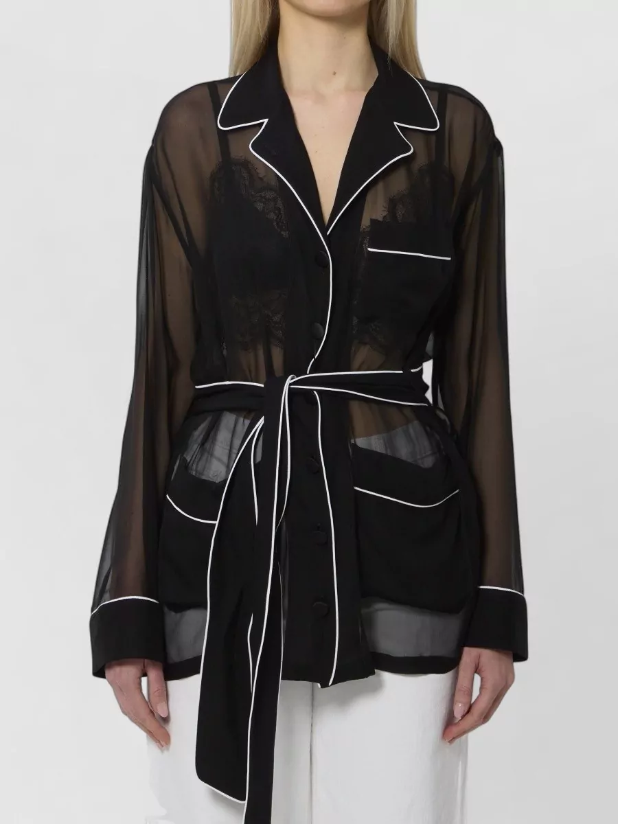 Dolce&Gabbana Silk belted shirt robe