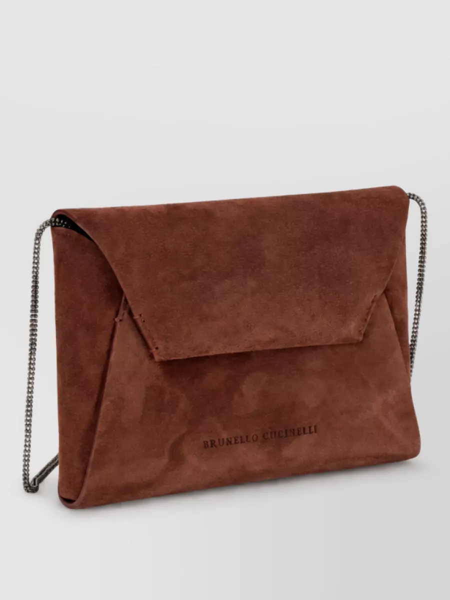 Brunello Cucinelli Suede Clutch Bag