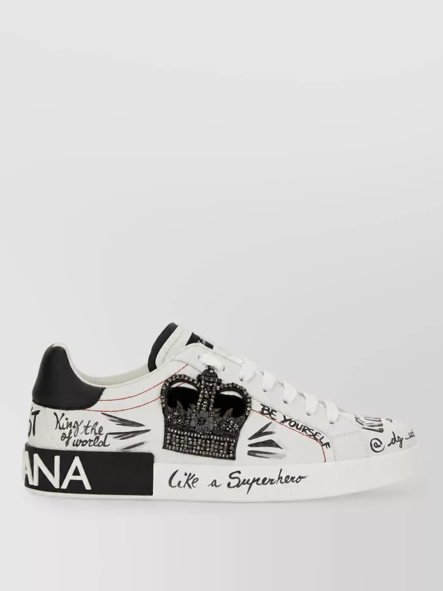 Dolce&Gabbana Leather Portofino Low-Top Sneakers