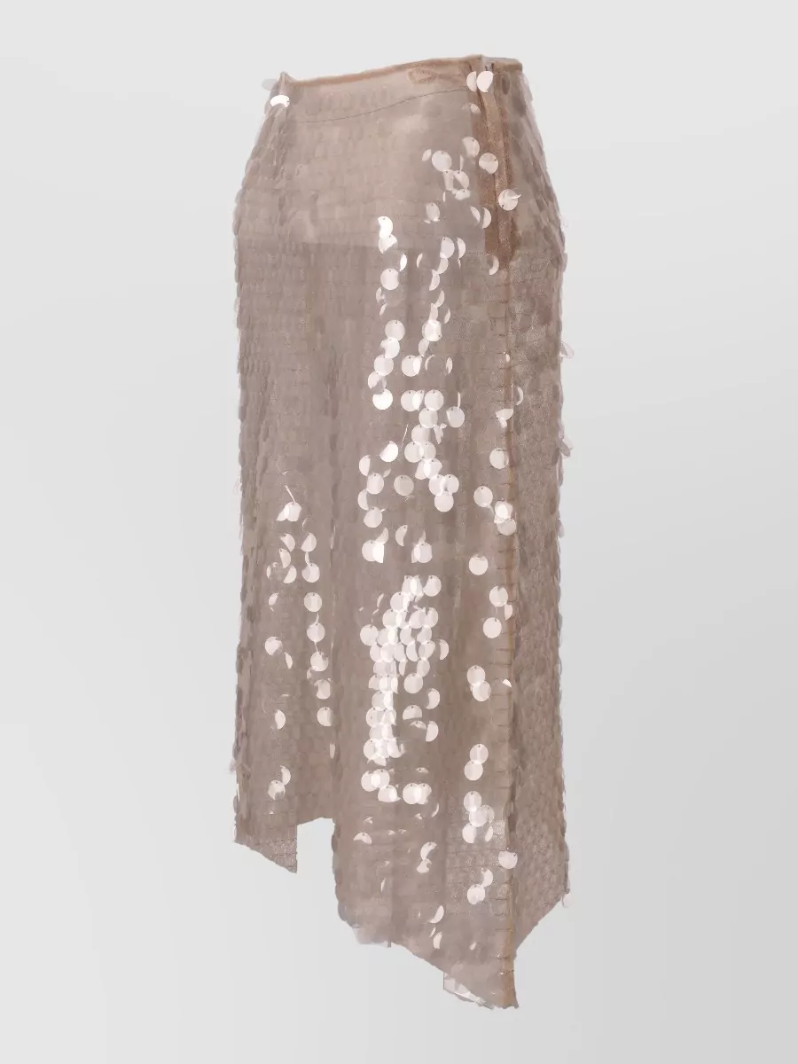 Niccolò Pasqualetti Sequined Asymmetric Skirt