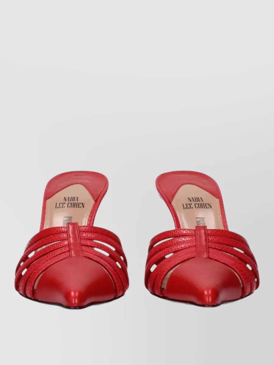 Paris Texas Leather Stiletto Heel Mules