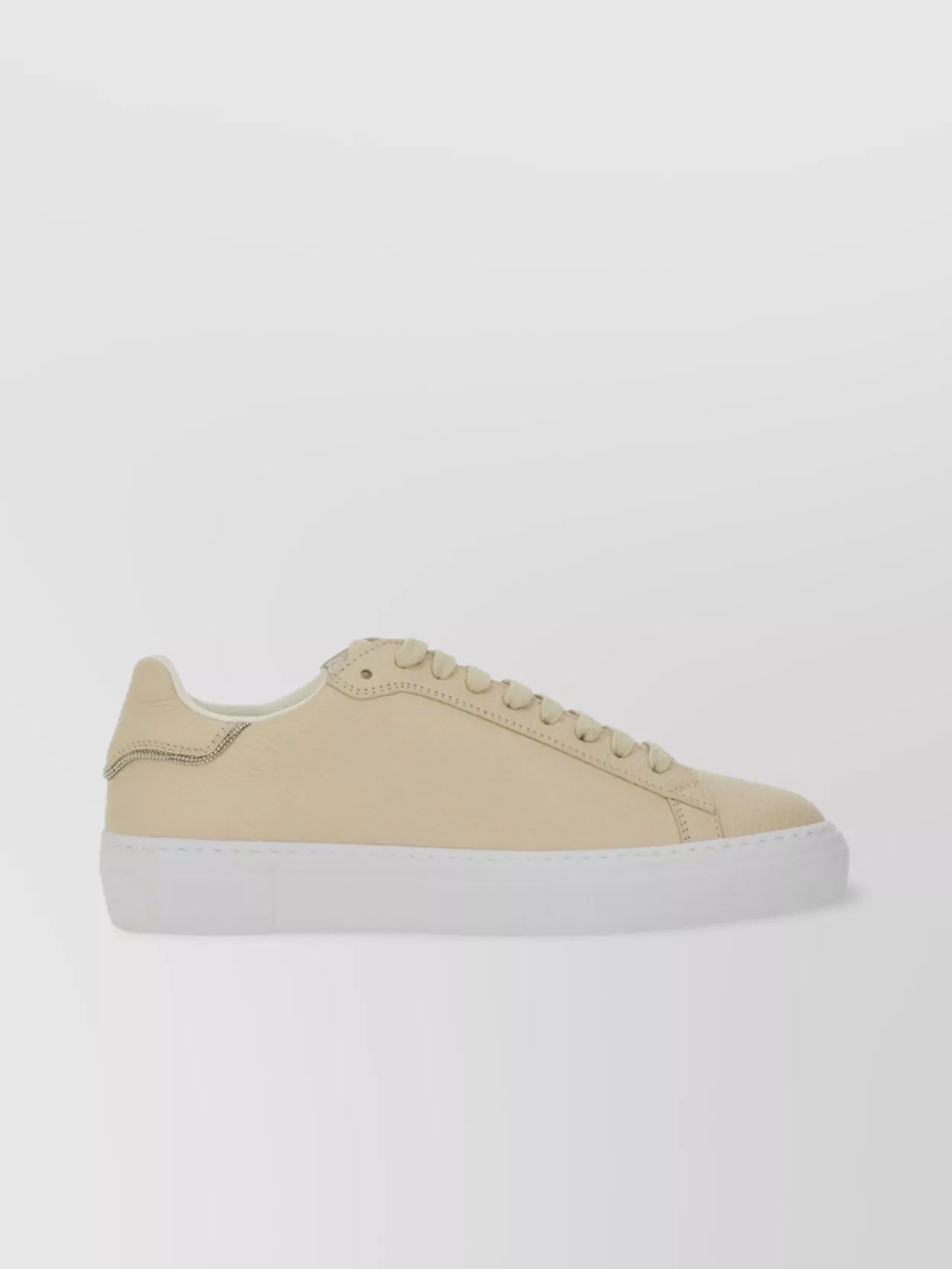 Fabiana Filippi Leather Low-Top Sneaker Rubber Sole