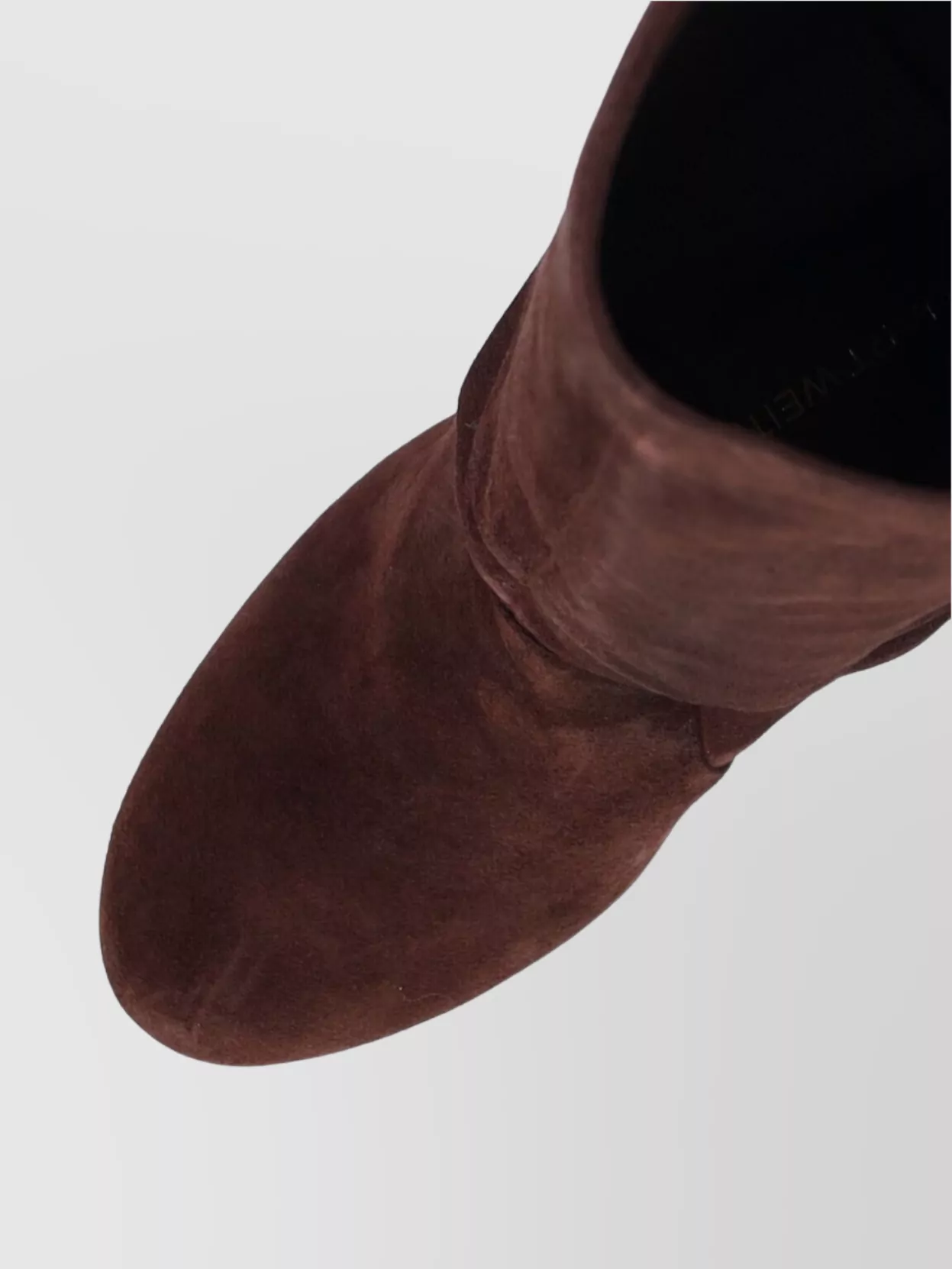 Stuart Weitzman Almond Toe Block Heel Knee-High Suede Boots