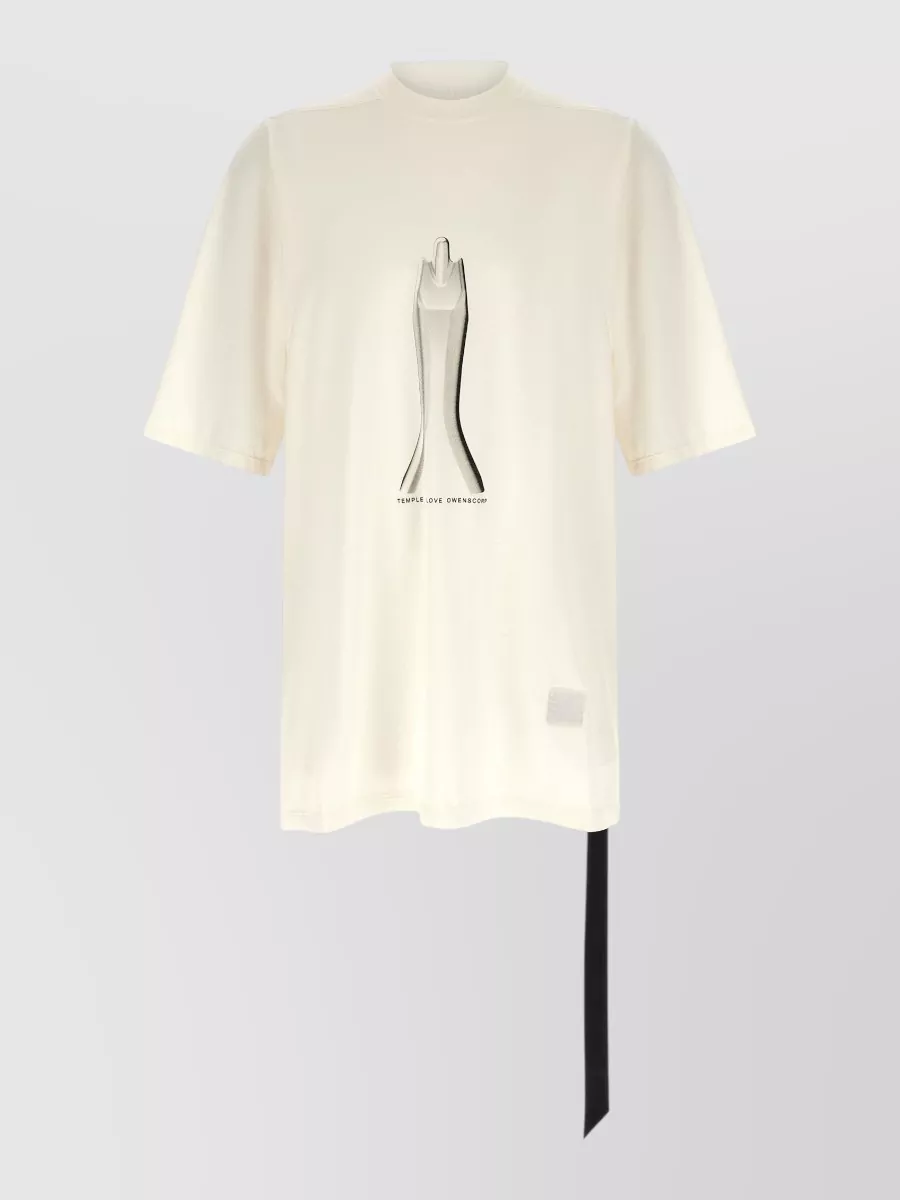 Rick Owens Drkshdw cotton oversized printed short-sleeve t-shirt