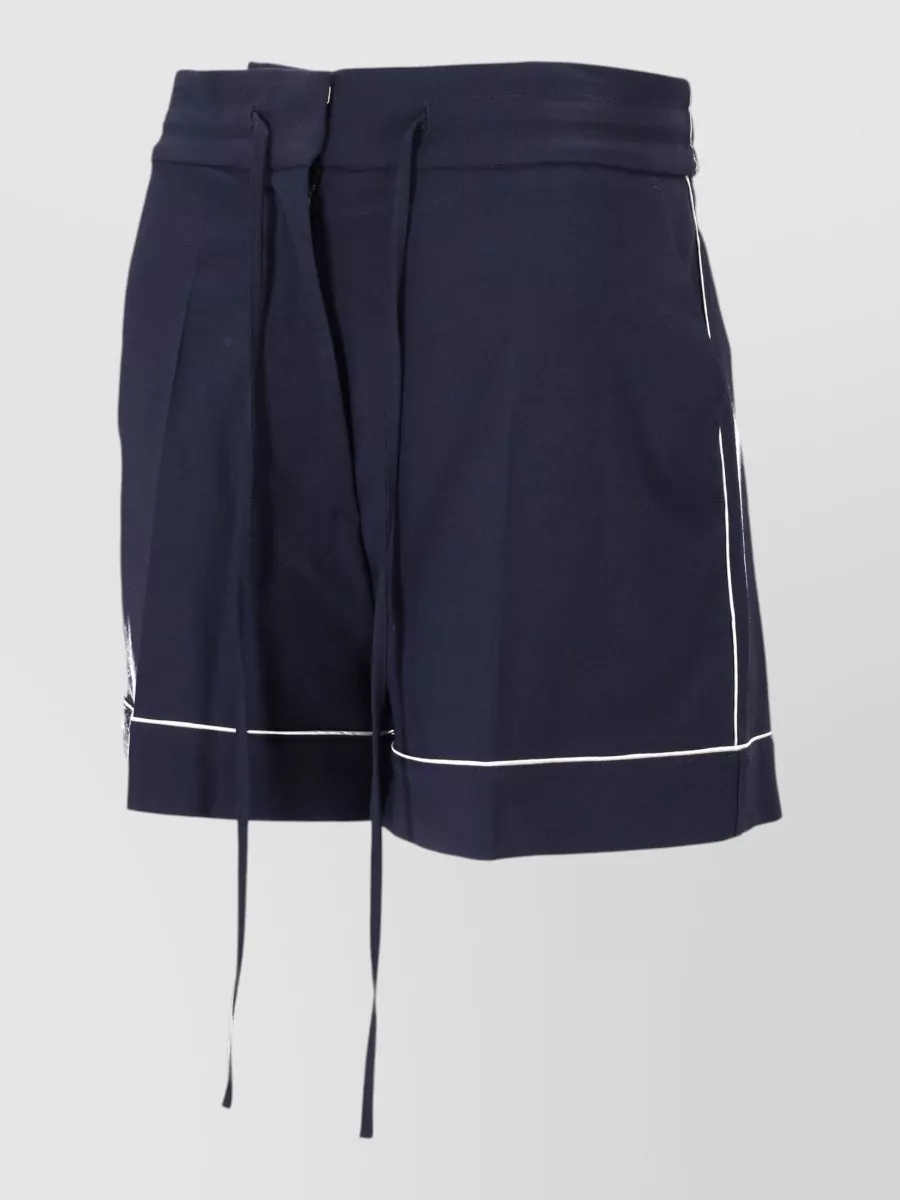 Parosh Shorts Contrast Piping Back And Side Pockets