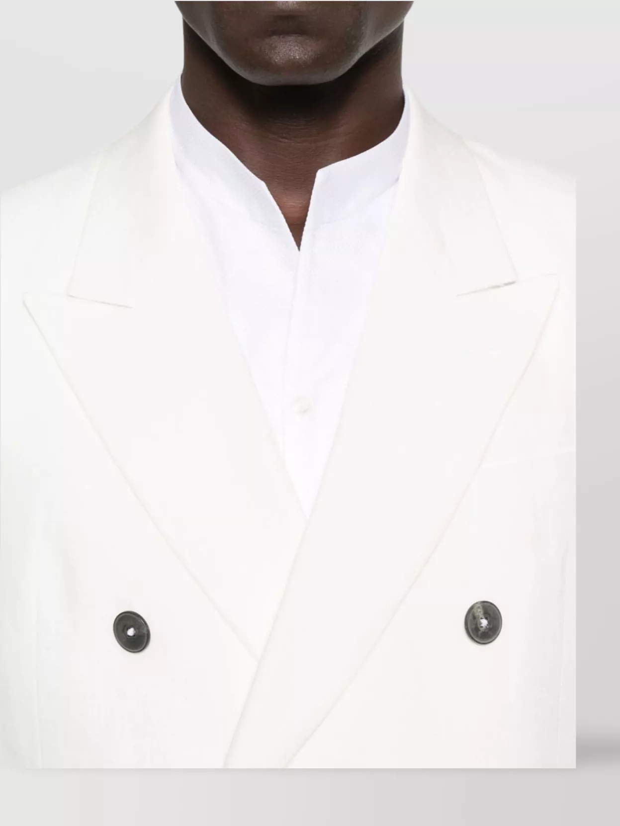 Emporio Armani Double-Breasted Blazer Featuring Buttoned Cuffs