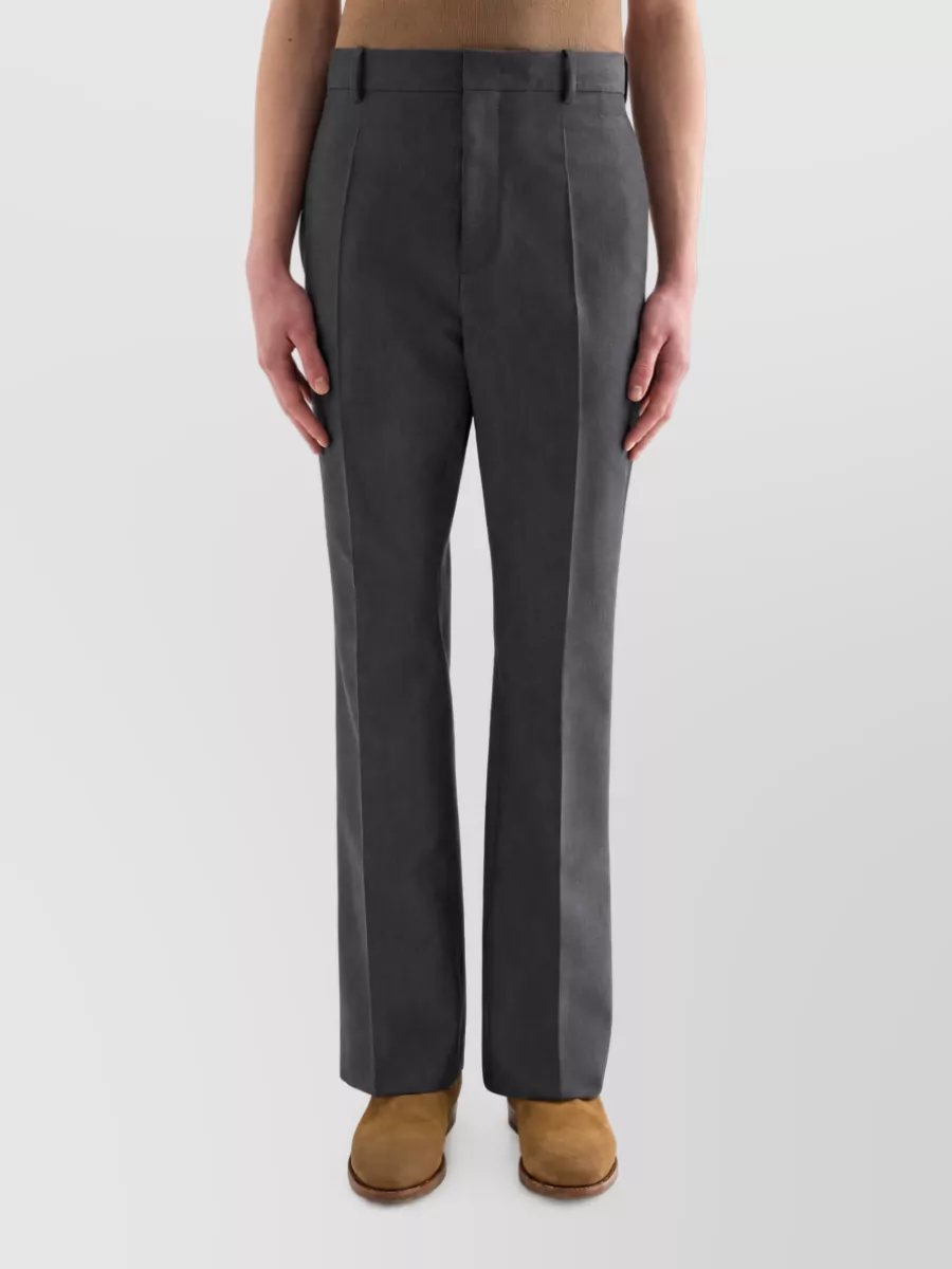 Jil Sander Fil-À-Fil Pleated Flared Trousers
