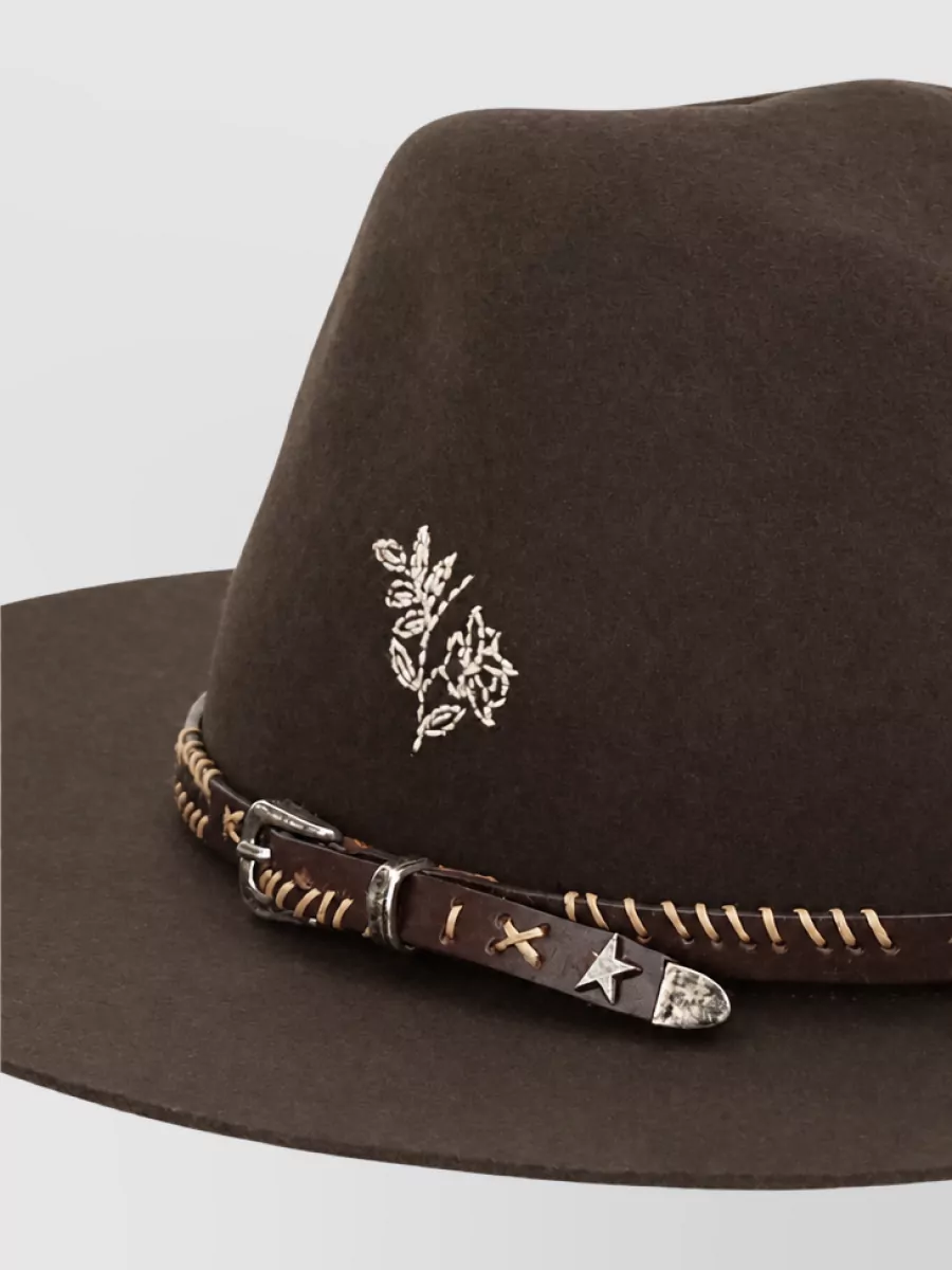Golden Goose Wool Embroidered Fedora Hat
