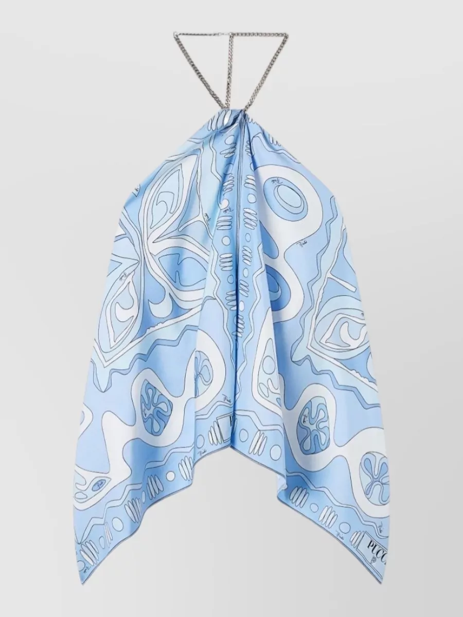 Pucci Silk Printed Halterneck Top