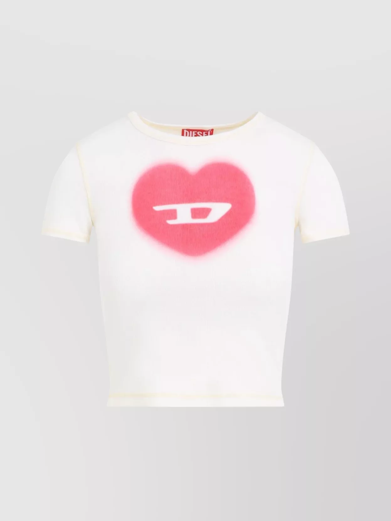 Diesel Heart Graphic Cropped T-Shirt