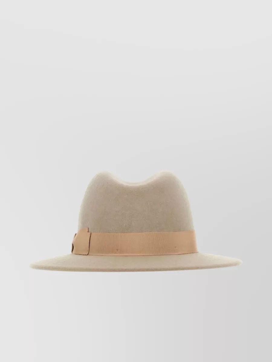 Shop Borsalino Exquisite Wide Brim Felt Hat In Brown