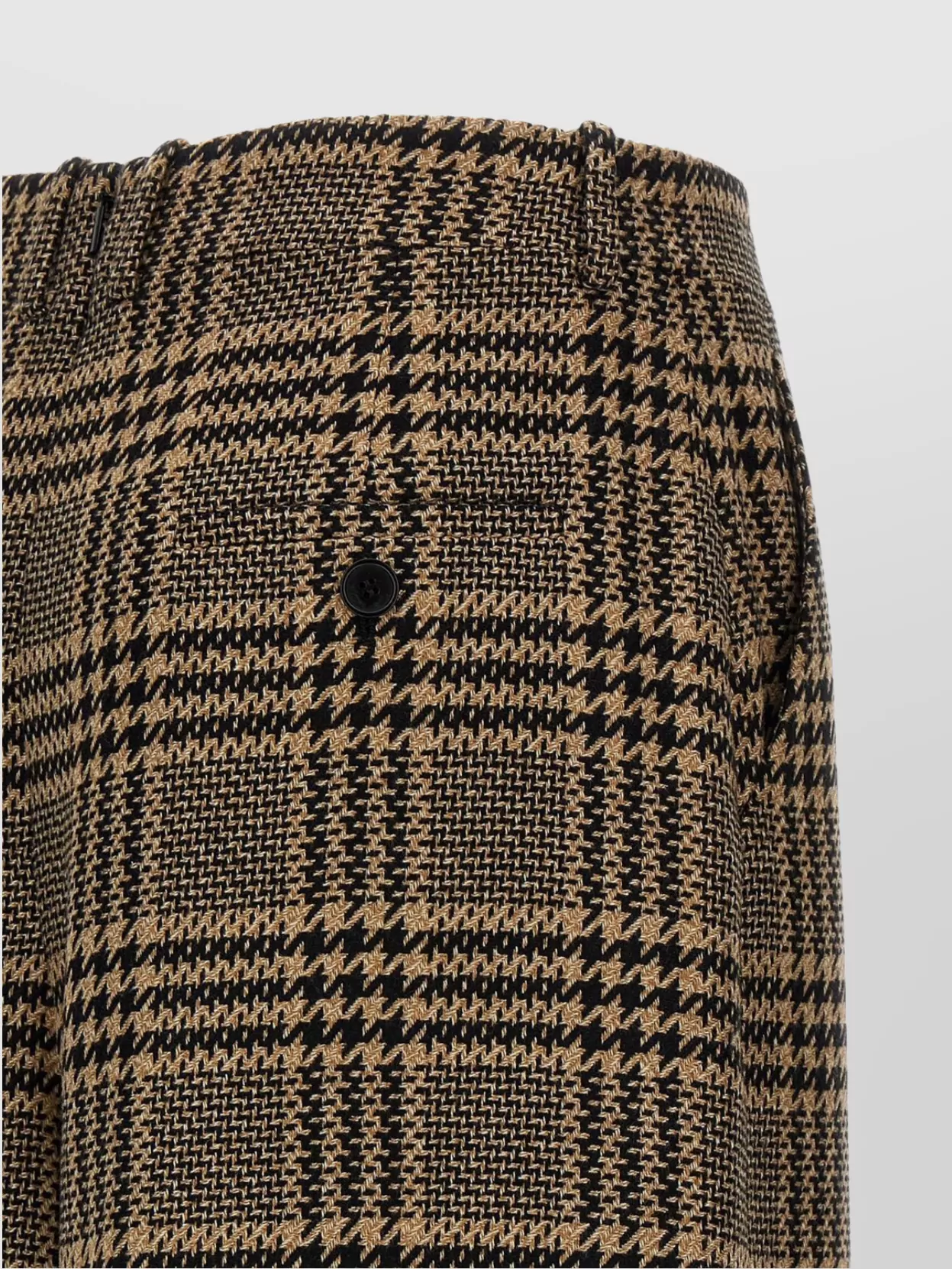 Saint Laurent Waistband Skirt With Button Detail And Check Pattern