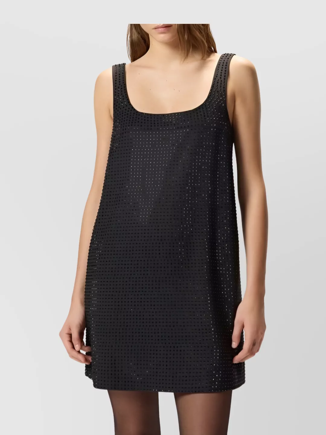 Pinko Sleeveless Mini Dress Stud Embellishments