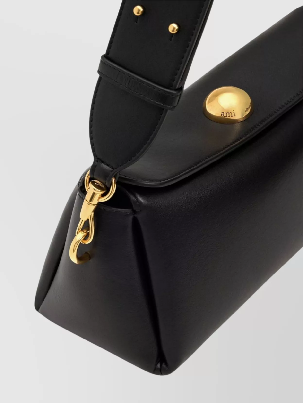 Ami Paris Carousel Leather Shoulder Bag