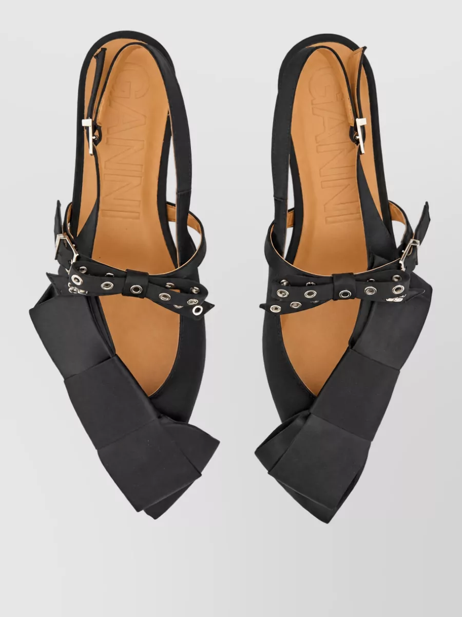Ganni Satin Ballerina Sandals