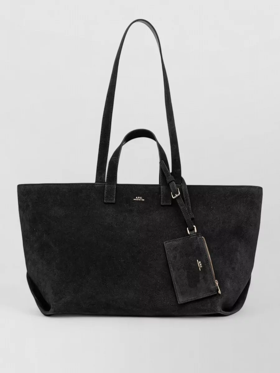 A.p.c. Drummer Calfskin Leather Tote Bag